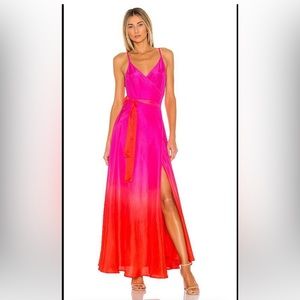 Karina Grimaldi - REVOLVE - Charlize Silk Maxi Dress - Pink Ombre - XS